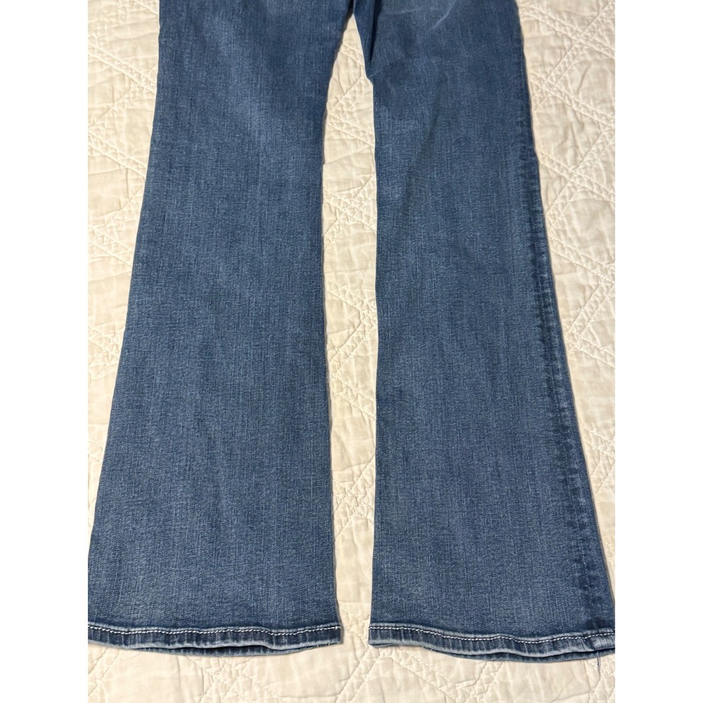 Grace in LA Boot Cut Jeans Womens 29 Blue Embroidered Sequin Flap Pocket Denim - Picture 3 of 10